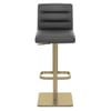 Lush Real Leather Gold Stool Dark Grey