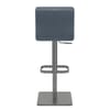 Lush Real Leather Graphite Stool Blue