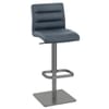 Lush Real Leather Graphite Stool Blue