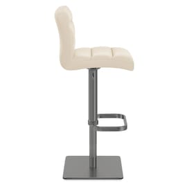 Lush Real Leather Graphite Stool Cream