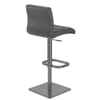 Lush Real Leather Graphite Stool Dark Grey
