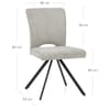 Dexter Dining Chair Light Grey Fabric