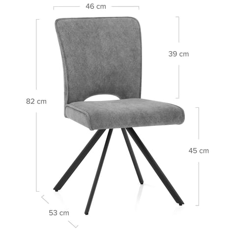 Dexter Dining Chair Charcoal Fabric