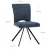 Dexter Dining Chair Blue Fabric