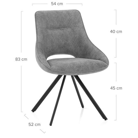 Cloud Dining Chair Charcoal Fabric