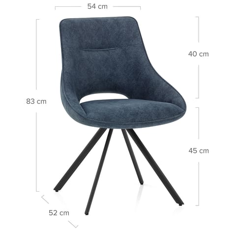 Cloud Dining Chair Blue Fabric