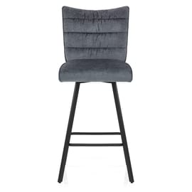 Forte Bar Stool Blue Fabric