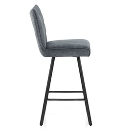 Forte Bar Stool Blue Fabric