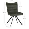 Forte Dining Chair Green Fabric