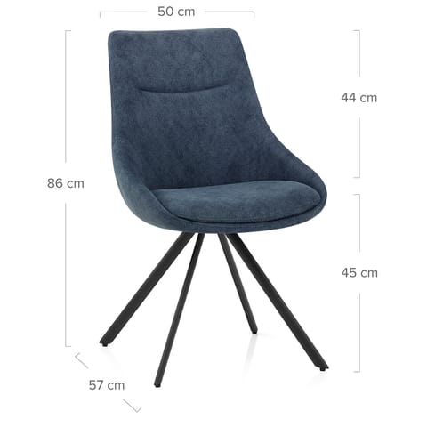 Lure Dining Chair Blue Fabric