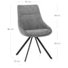 Lure Dining Chair Charcoal Fabric