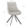 Lure Dining Chair Light Grey Fabric