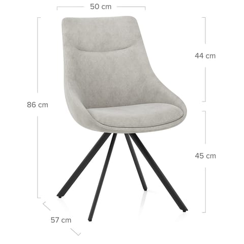 Lure Dining Chair Light Grey Fabric