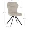 Troy Dining Chair Beige Fabric