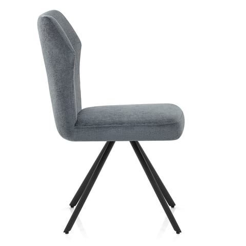 Troy Dining Chair Blue Fabric