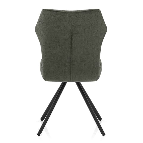 Troy Dining Chair Green Fabric