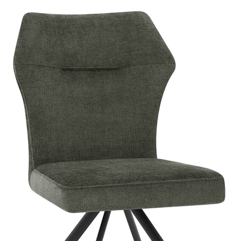 Troy Dining Chair Green Fabric