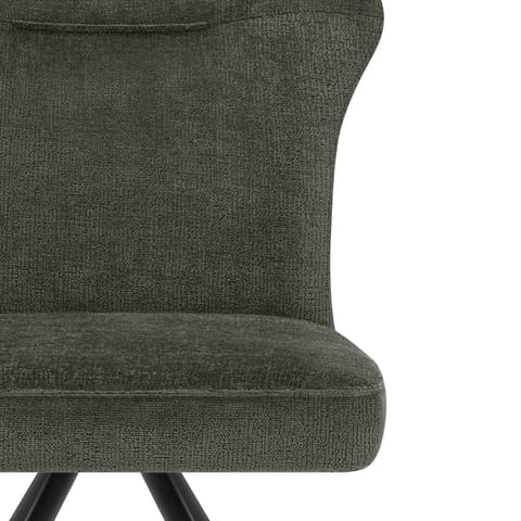 Troy Dining Chair Green Fabric