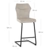 Troy Bar Stool Beige Fabric