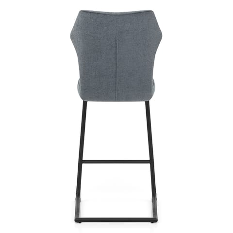 Troy Bar Stool Blue Fabric