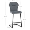 Troy Bar Stool Blue Fabric