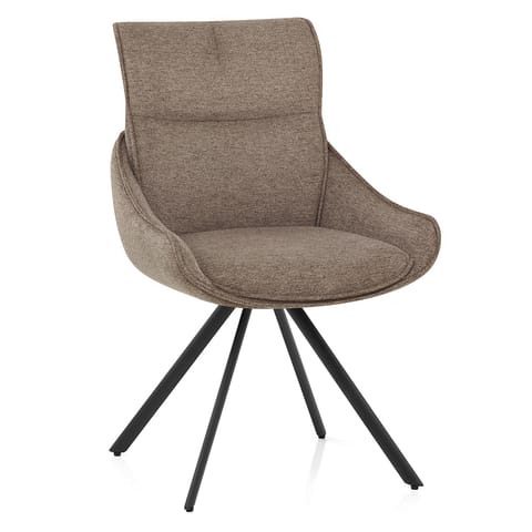 Creed Dining Chair Brown Fabric