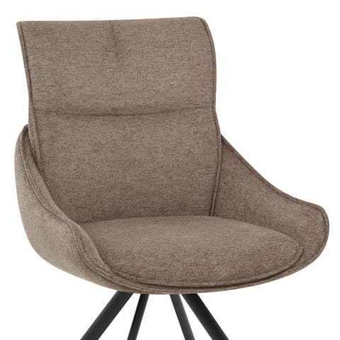 Creed Dining Chair Brown Fabric