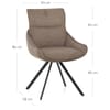 Creed Dining Chair Brown Fabric