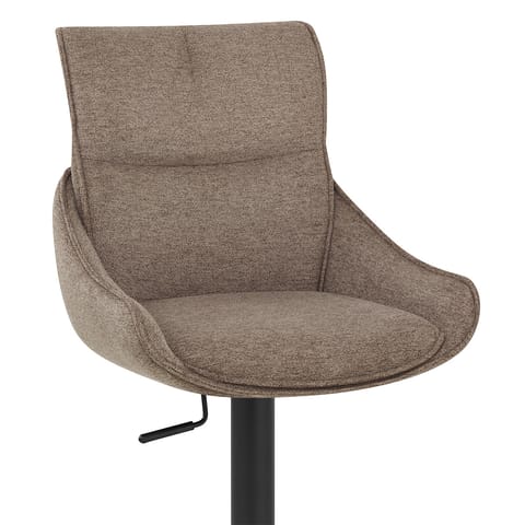 Creed Bar Stool Brown Fabric