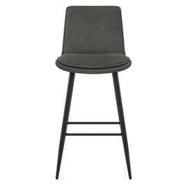 Abi Bar Stool Charcoal Fabric