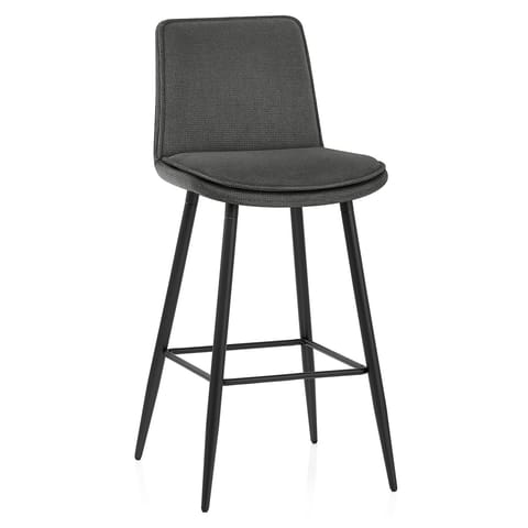 Abi Bar Stool Charcoal Fabric