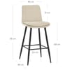 Abi Bar Stool Cream Fabric