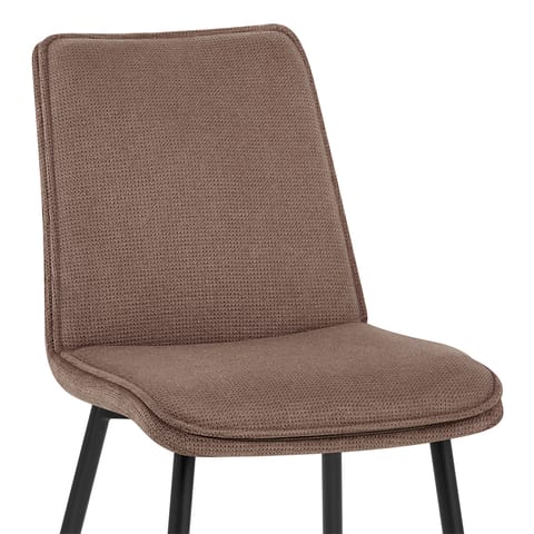 Abi Dining Chair Brown Fabric