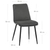 Abi Dining Chair Charcoal Fabric