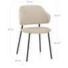 Brodie Dining Chair Cream Fabric