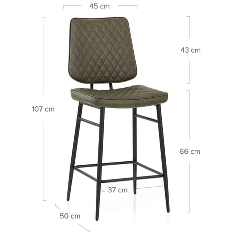 Caprice Bar Stool Antique Green