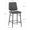 Caprice Bar Stool Antique Grey