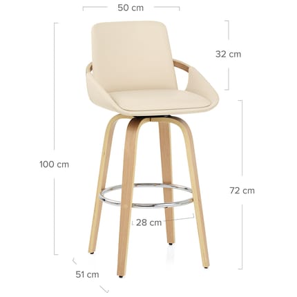 Ohio Bar Stool Cream Dimensions