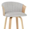 Coral Bar Stool Oak & Grey Fabric