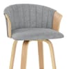 Coral Bar Stool Oak & Charcoal Fabric