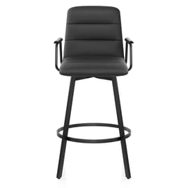 Marco Stool Black Arms & Black Leather