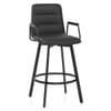 Marco Stool Black Arms & Black Leather