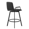 Marco Stool Black Arms & Black Leather