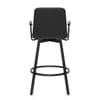 Marco Stool Black Arms & Black Leather