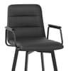 Marco Stool Black Arms & Black Leather