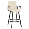 Marco Stool Black Arms & Cream Leather