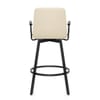 Marco Stool Black Arms & Cream Leather