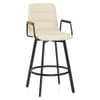 Marco Stool Walnut Arms & Cream Leather