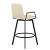 Marco Stool Oak Arms & Cream Leather