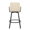 Marco Stool Oak Arms & Cream Leather